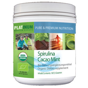 <strong>Platinum</strong><br> Cacao Mint Spirulina – 187 Gramm</br>