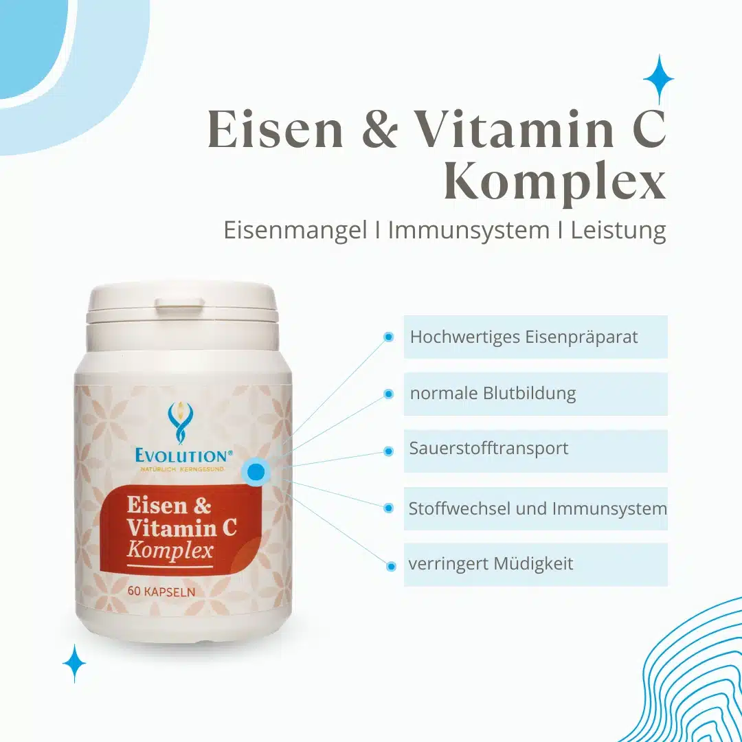 <strong>Evolution</strong><br>Eisen & Vitamin C - 60 Kapseln</br> – Bild 3