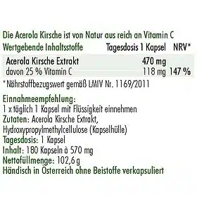 <strong>Anatis </strong><br>Acerola pur - 180 Kapseln</br> – Bild 2
