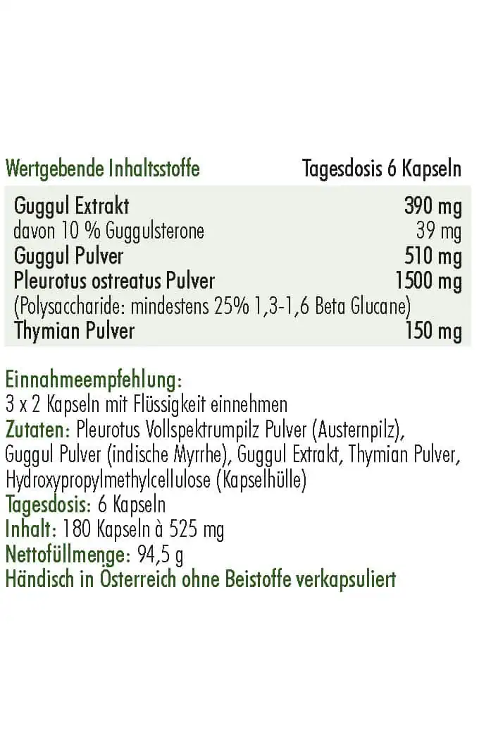 <strong>Anatis </strong><br> Guggul + Pleurotus - 180 Kapseln</br> – Bild 2
