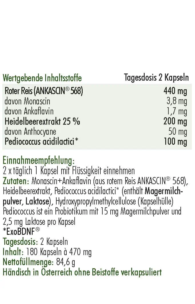 <strong>Anatis </strong><br> Ankaflavin+Monascin aus rotem Reis +ExoBDNF®-180 Kapseln – Bild 2