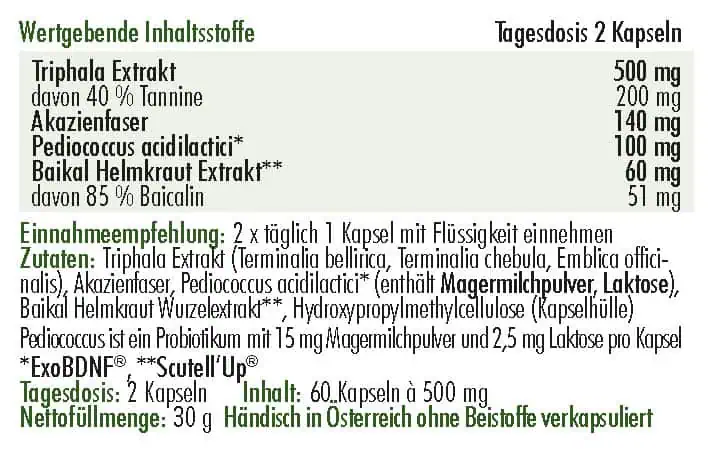 <strong>Anatis </strong><br> ExoBDNF® +Triphala +Baikal Helmkraut - 60Kapseln – Bild 2