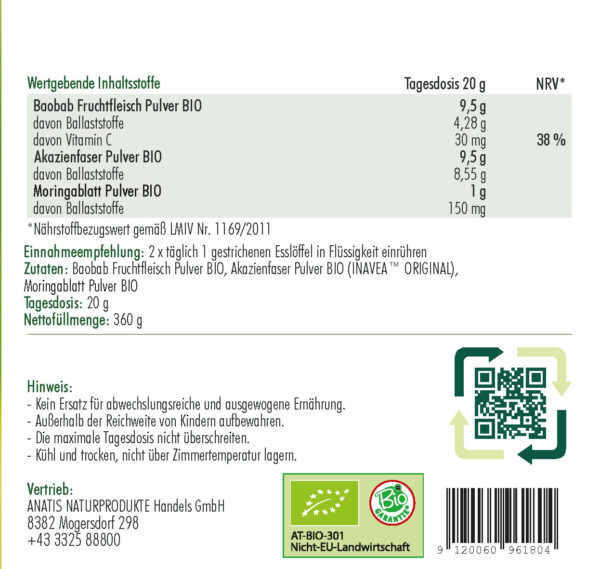 <strong>Anatis </strong><br>Baobab +Akazienfaser +Moringa BIO</br> – Bild 2